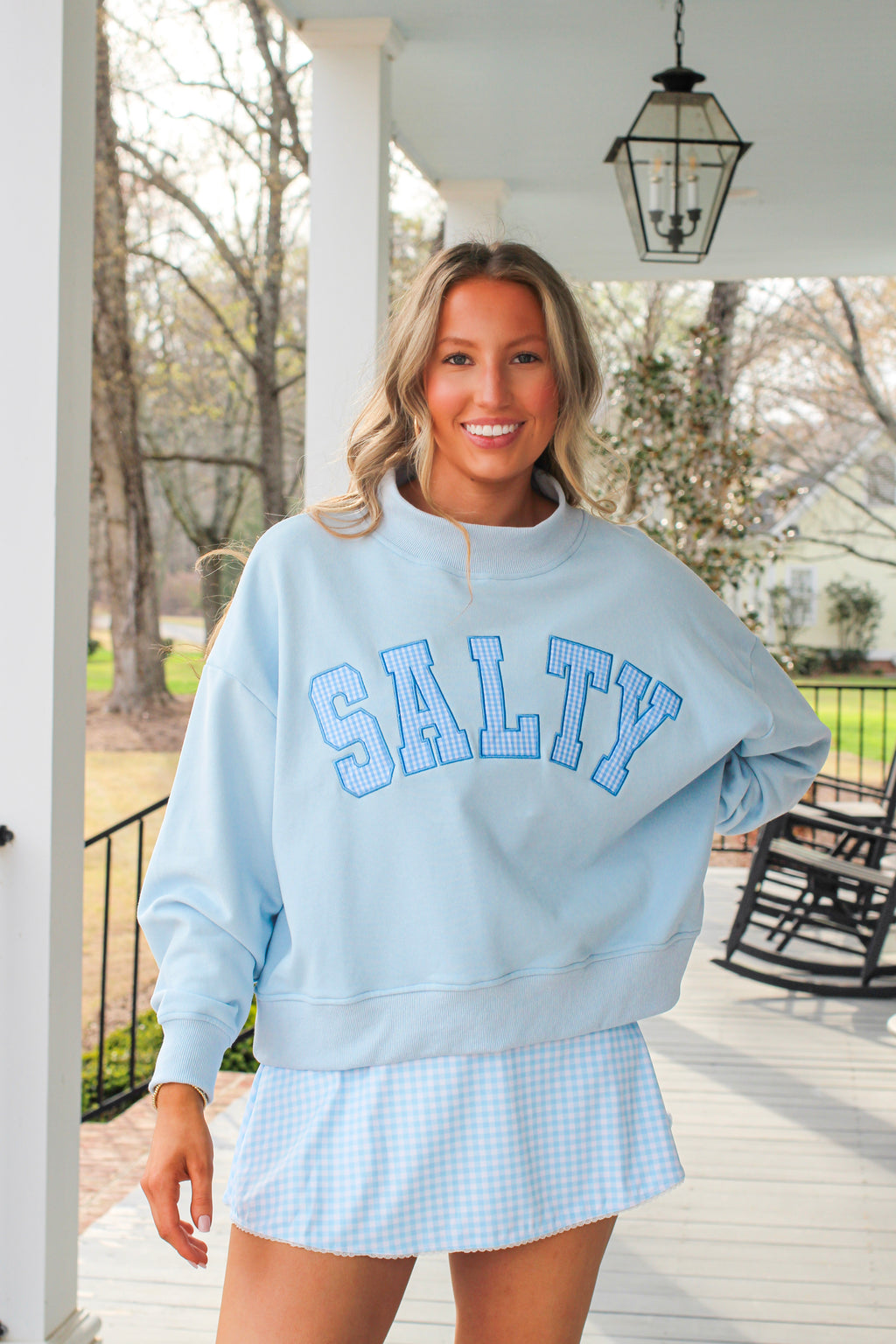 Salty Mock Neck - Blue