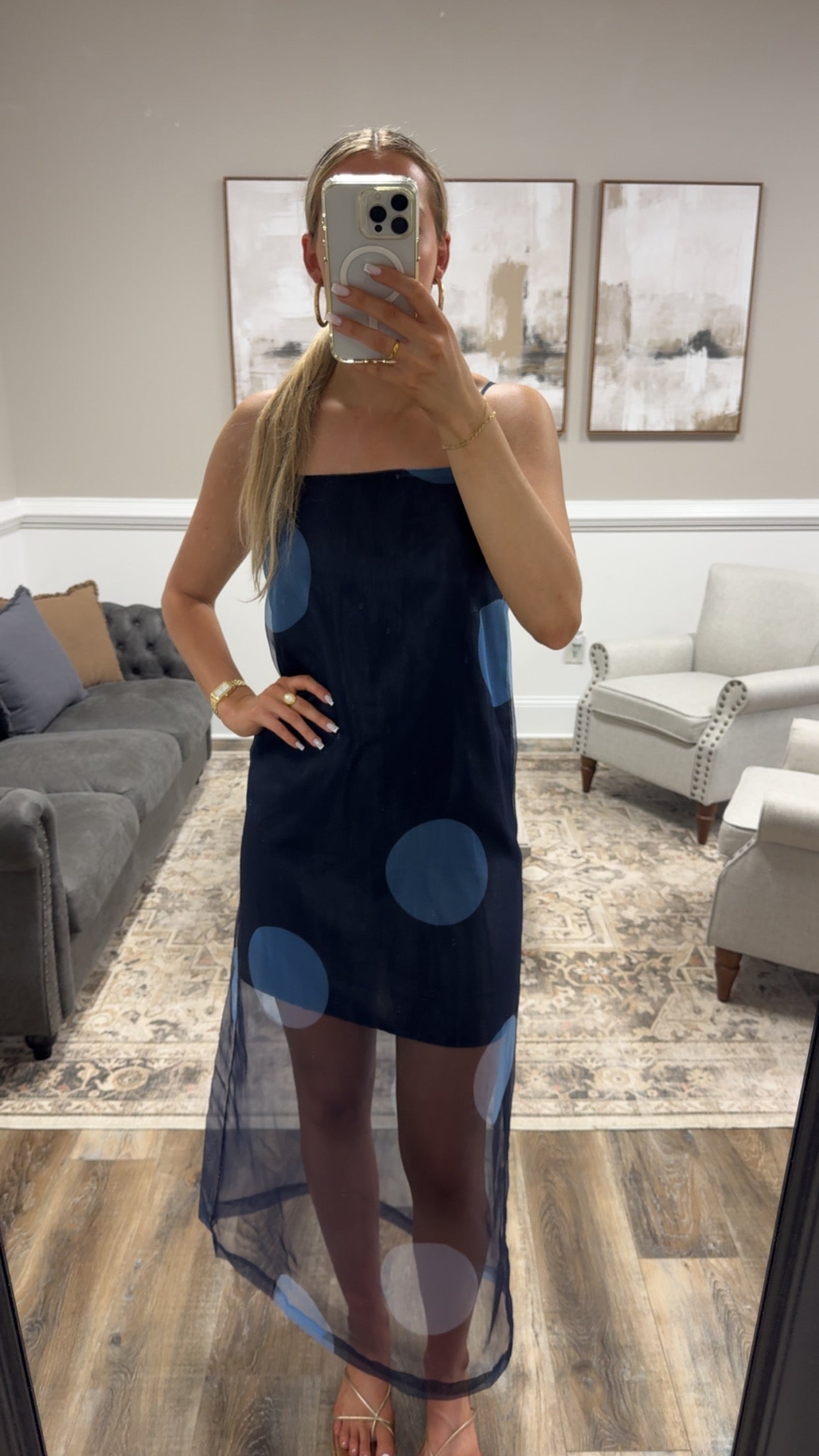 Navy Whisper Dress