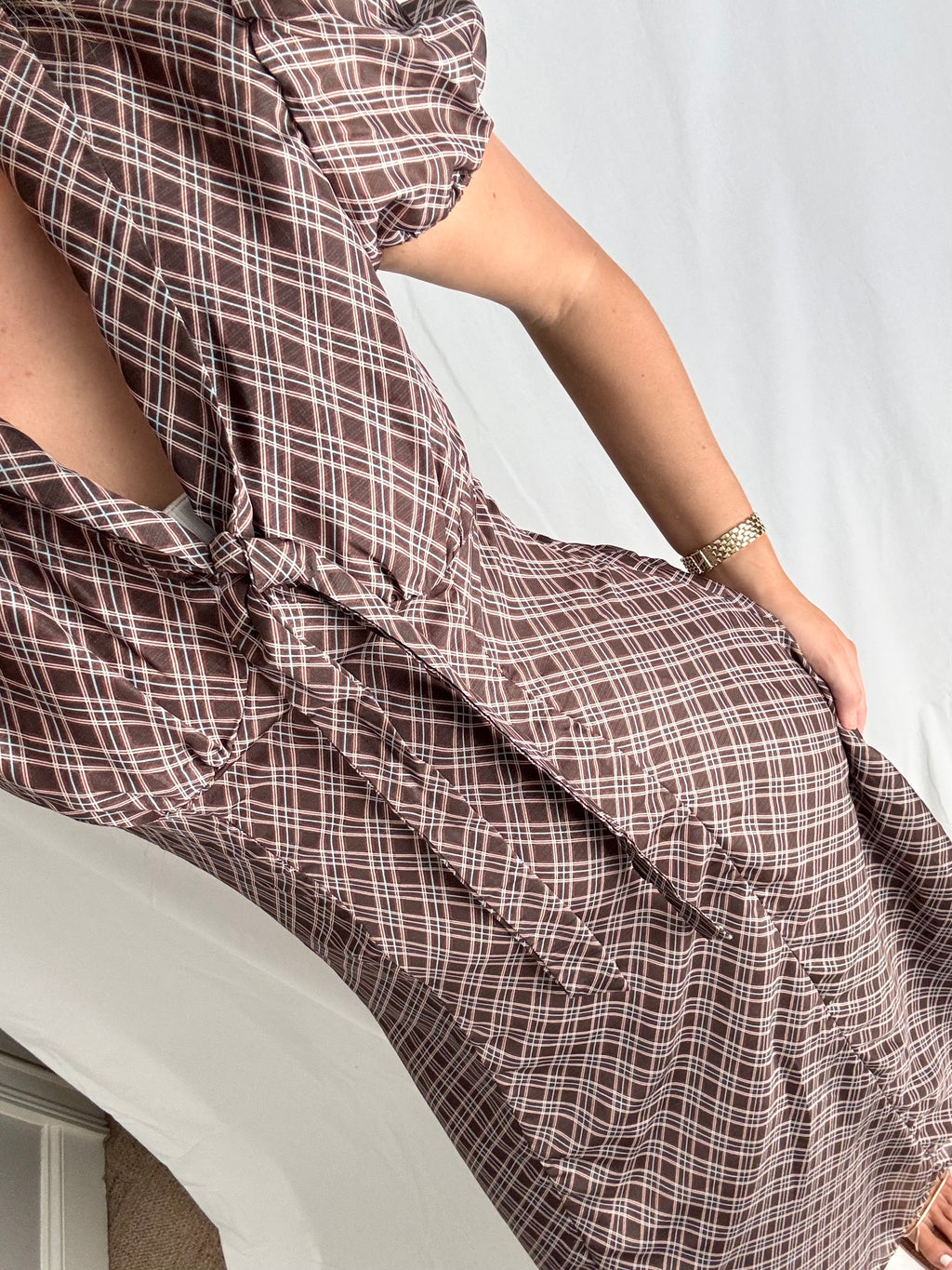Harvest Plaid Midi Dress