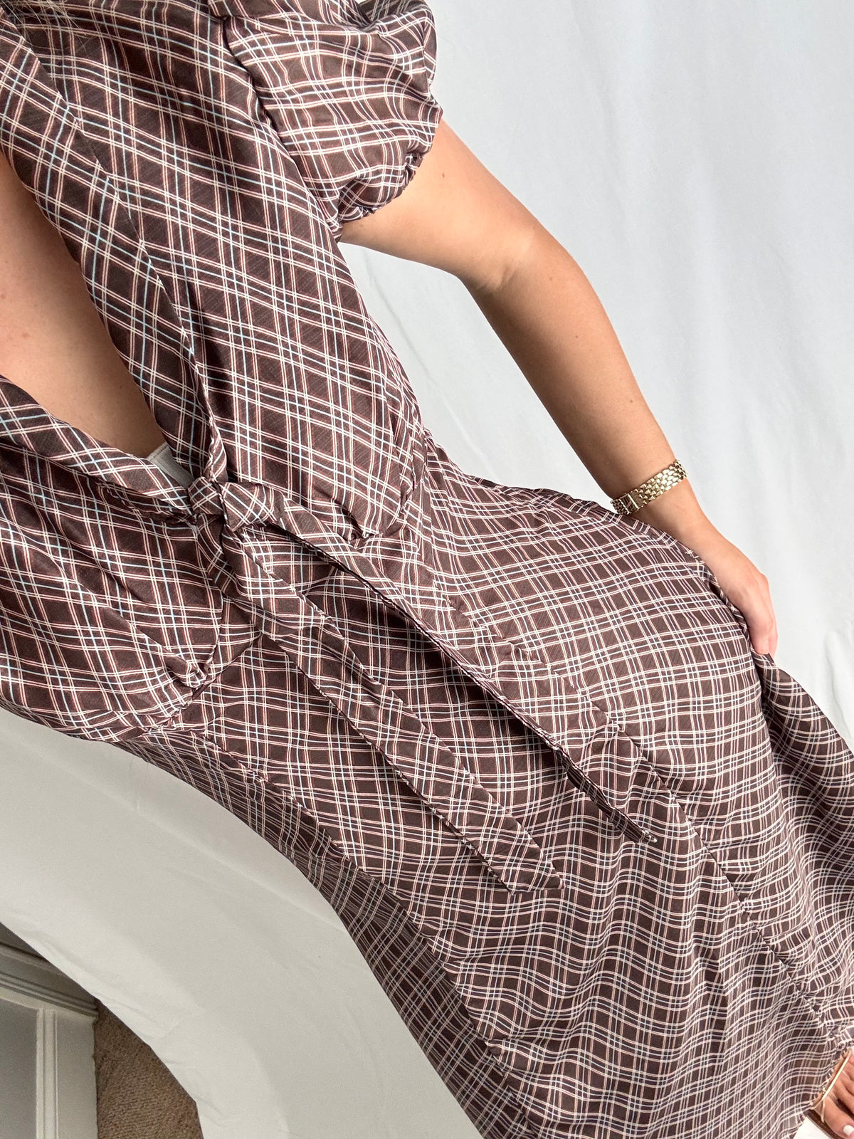 Harvest Plaid Midi Dress