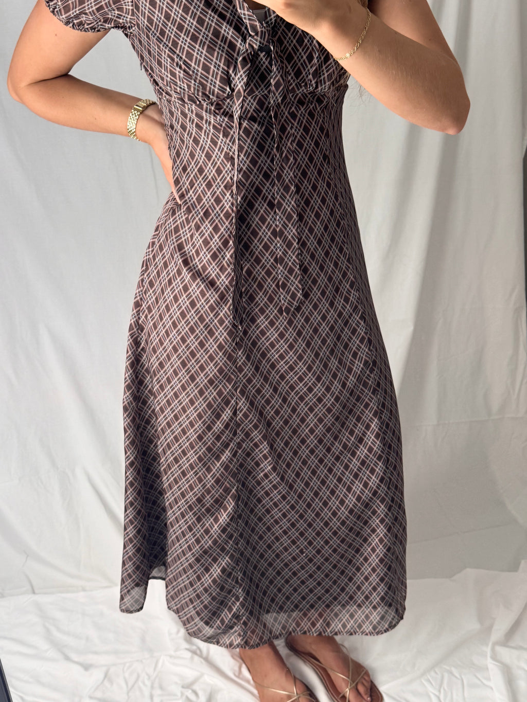 Harvest Plaid Midi Dress