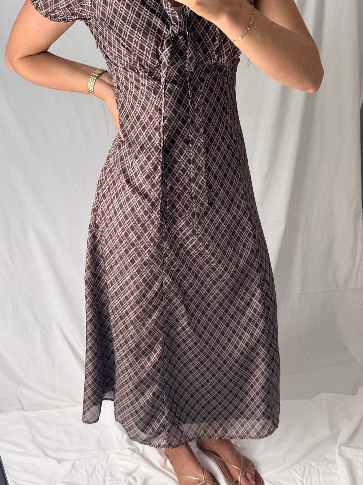 Harvest Plaid Midi Dress