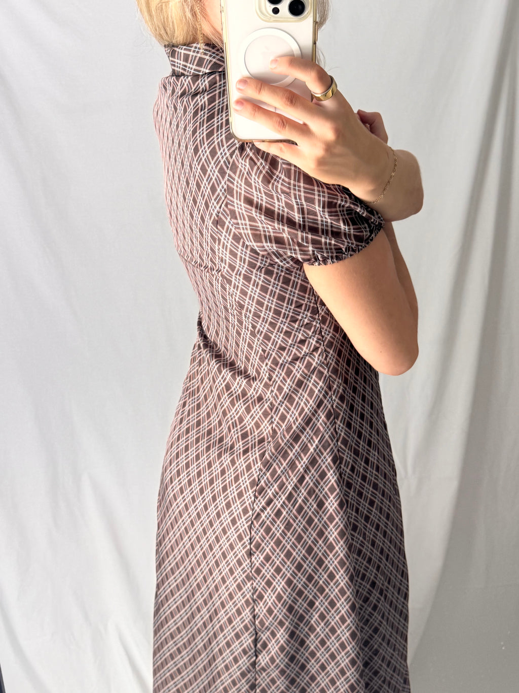 Harvest Plaid Midi Dress