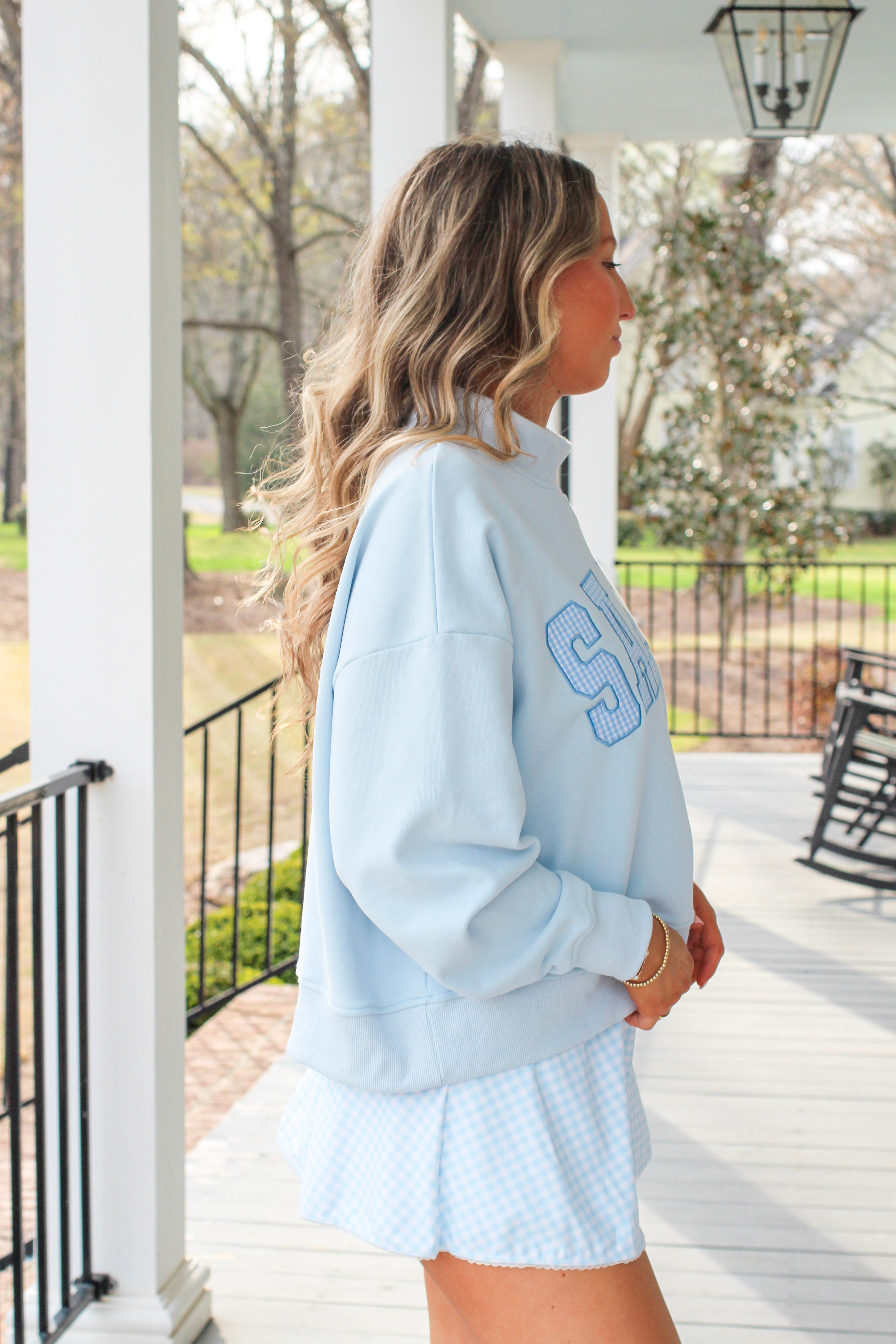 Salty Mock Neck - Blue