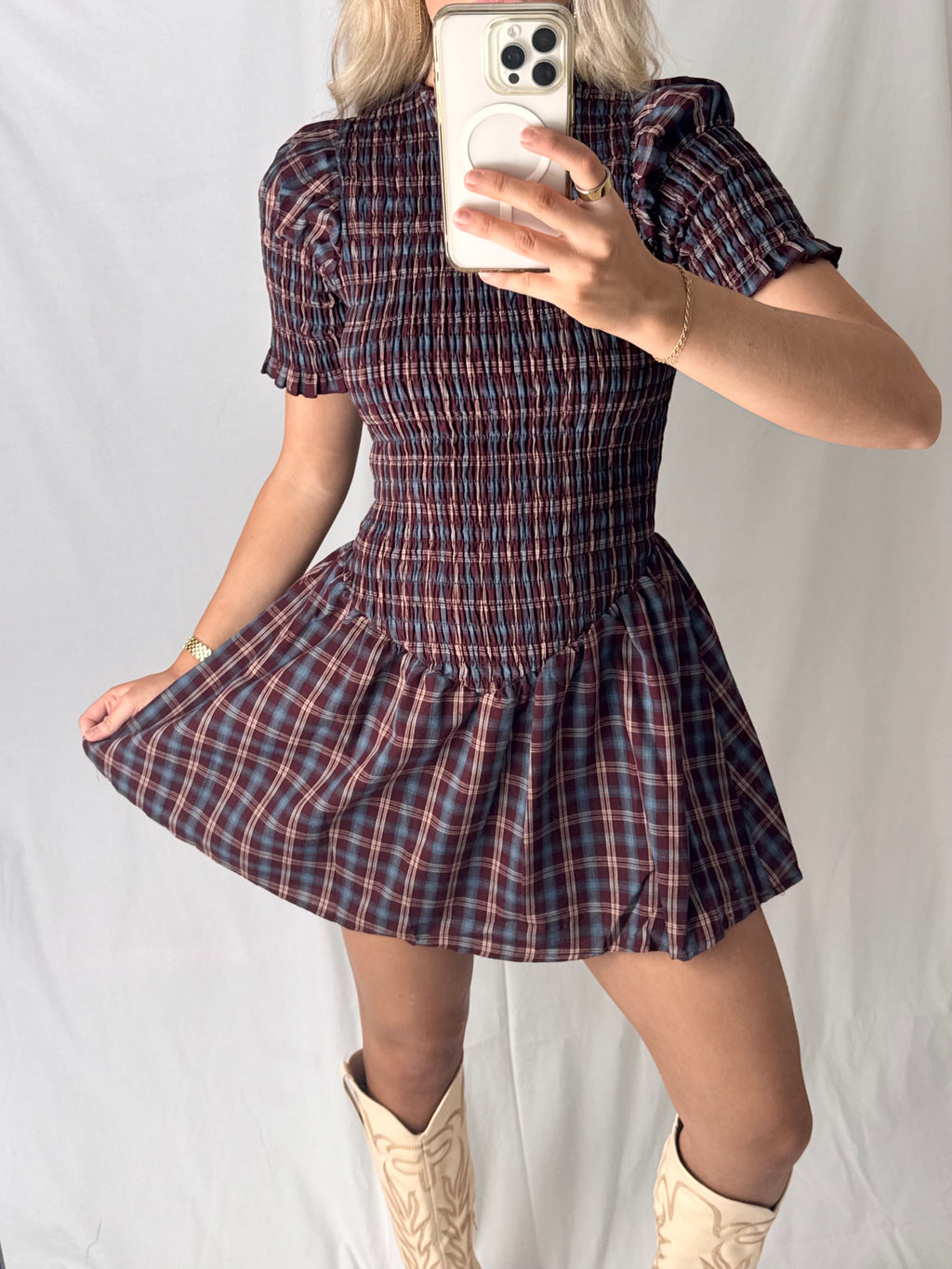 Windsor Plaid Mini Dress