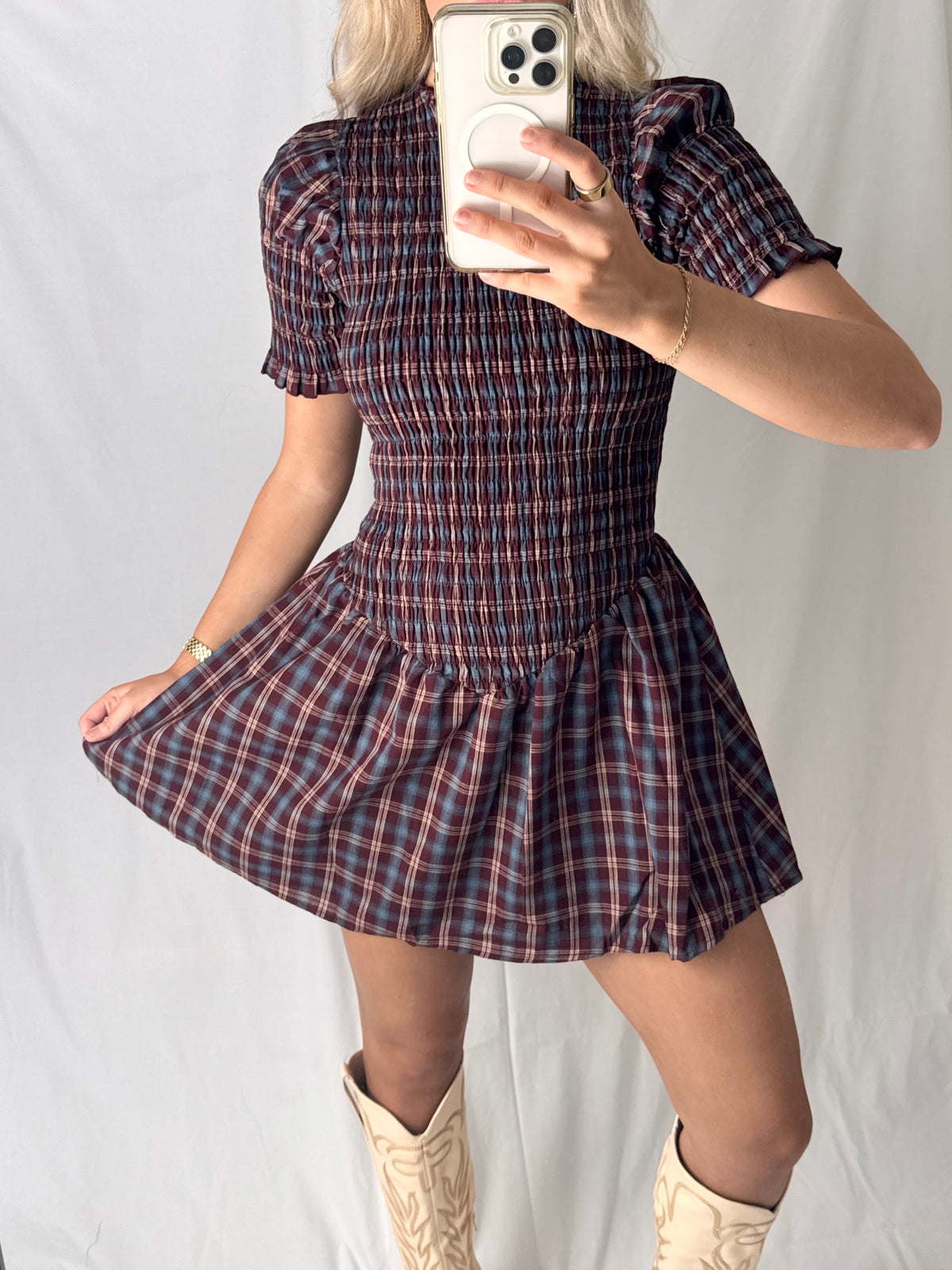 Windsor Plaid Mini Dress