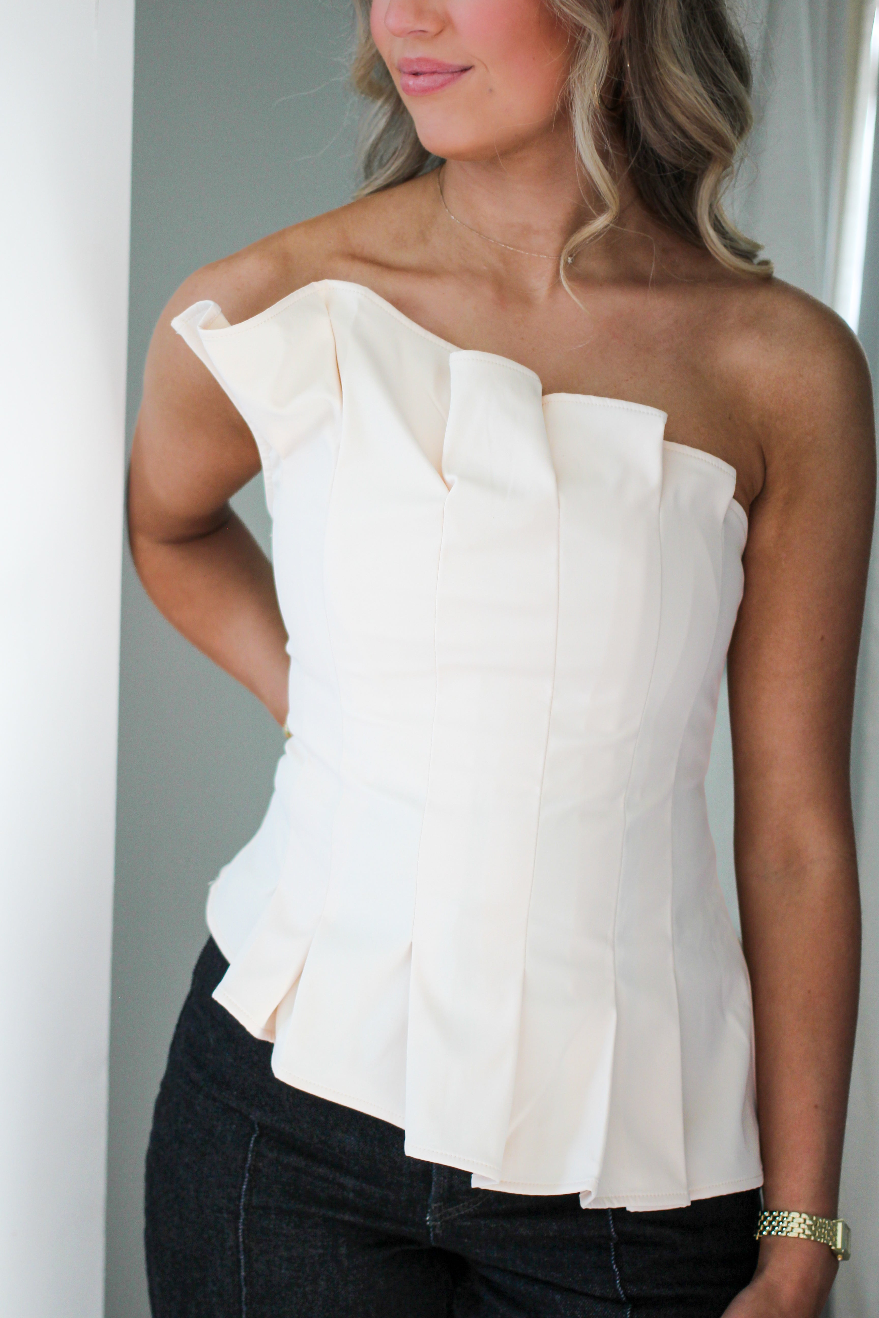 Buttercream Ruffle Top