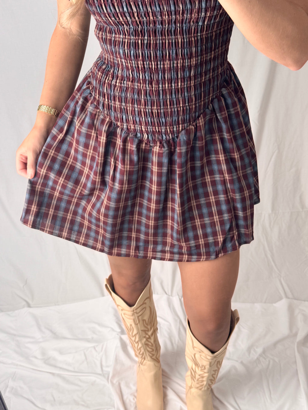 Windsor Plaid Mini Dress
