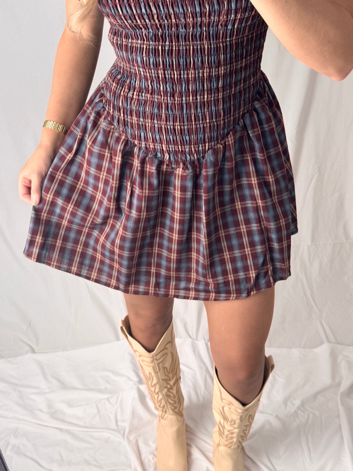 Windsor Plaid Mini Dress