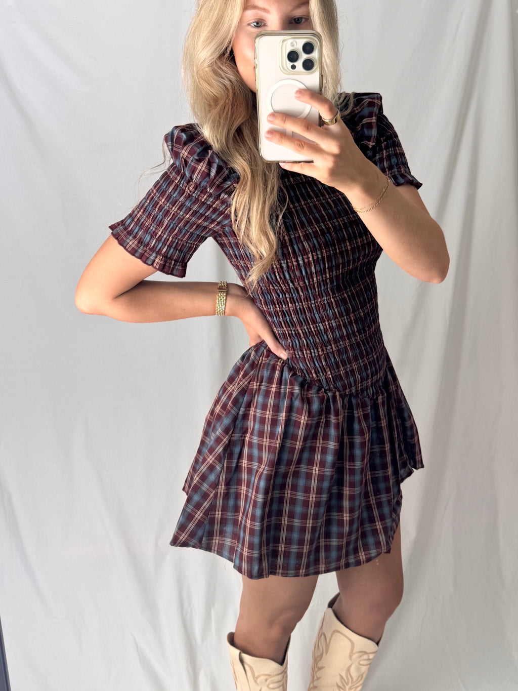 Windsor Plaid Mini Dress