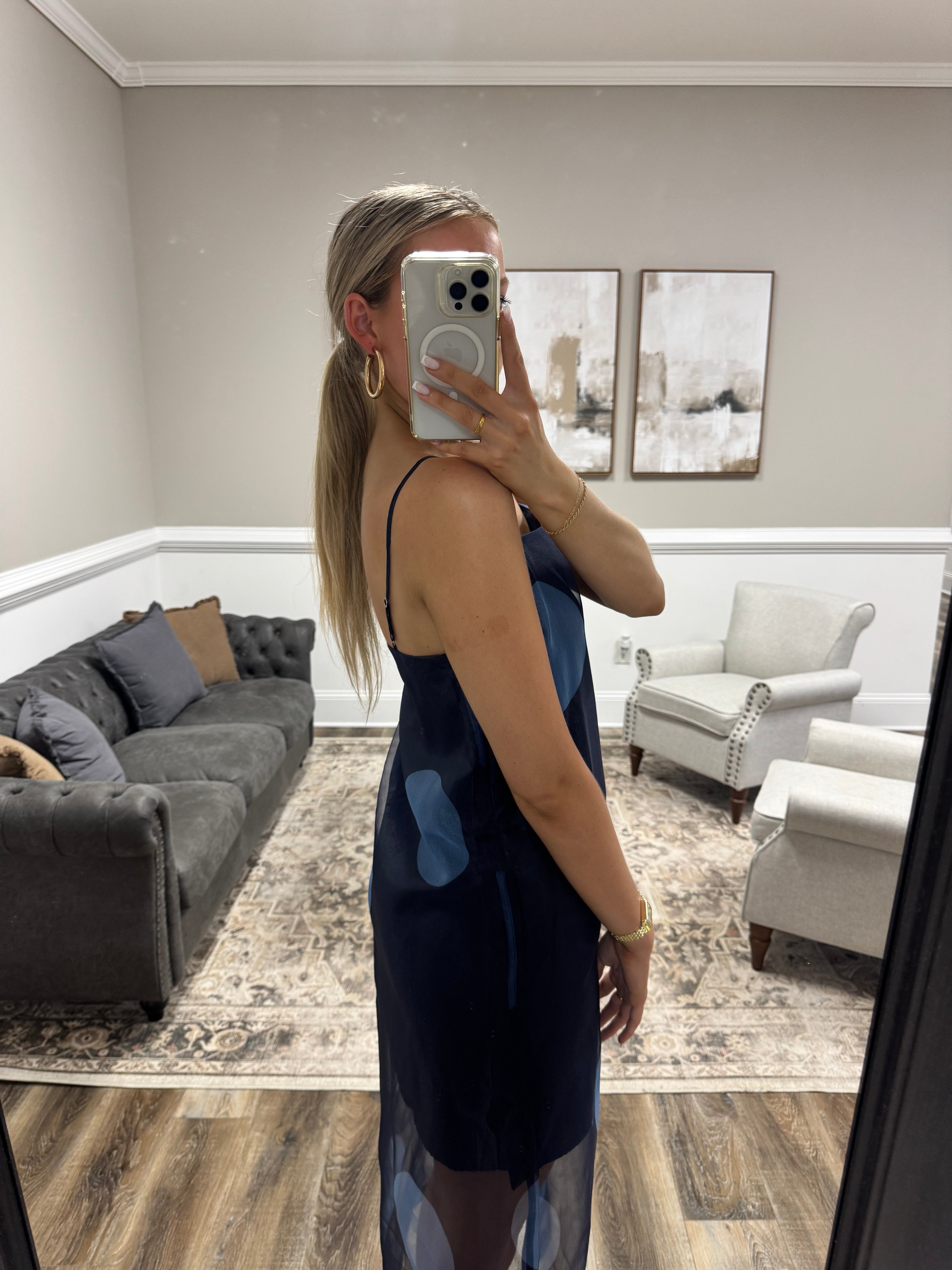 Navy Whisper Dress