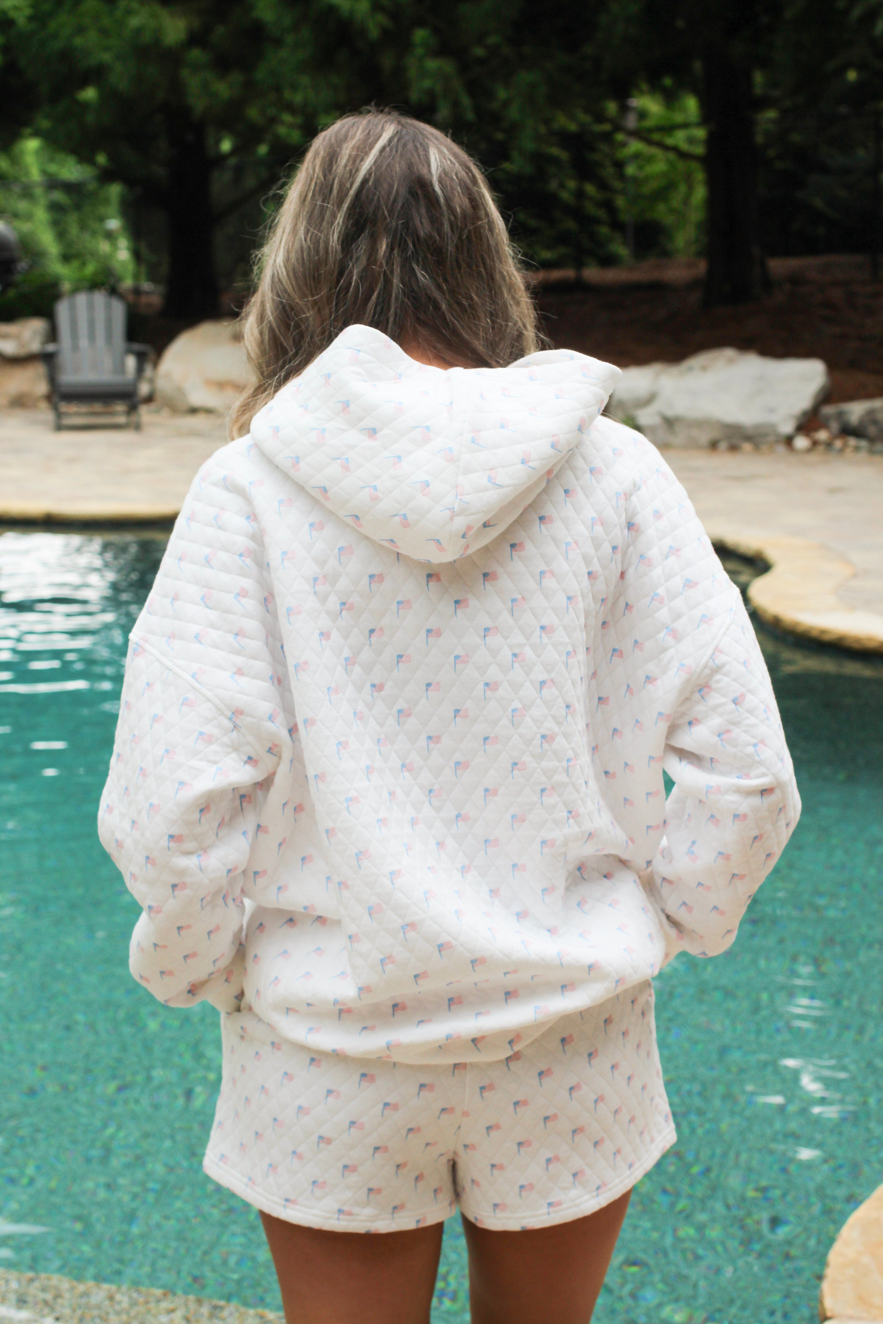 Quilted Flag Shorts